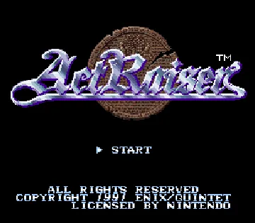 ActRaiser (France) screen shot title